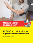 Titelbild der Broschüre Risse und Löcher im Gipskarton