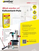 Titelbild der Step-by-Step Anleitung, wie Wände mit dem Kalkzement-Putz verputzt werden