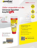 Titelbild der Step-by-Step Anleitung zum Löcher verspachteln mit dem Universal Spachtel Easyfill "to go"